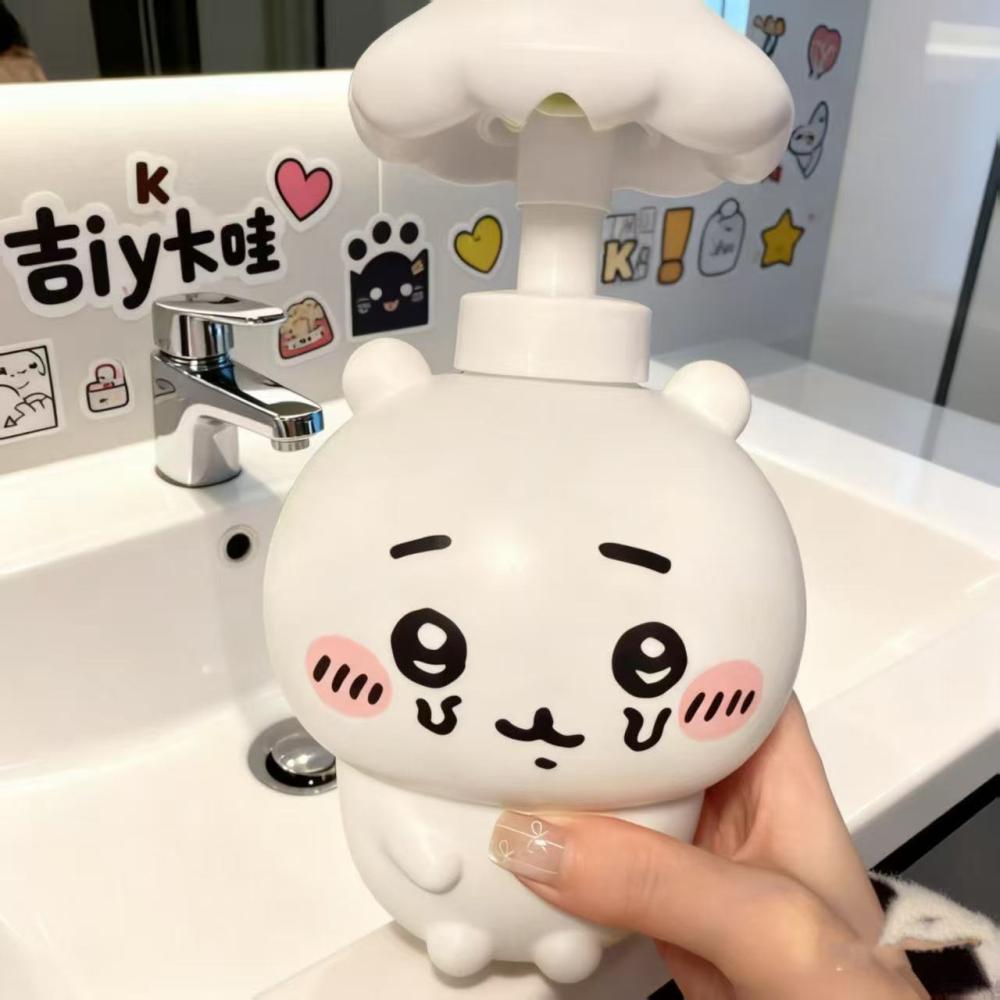Home Edit Bathroom Storage - Botol Dispenser Hachiware Chiikawa yang Lucu,
