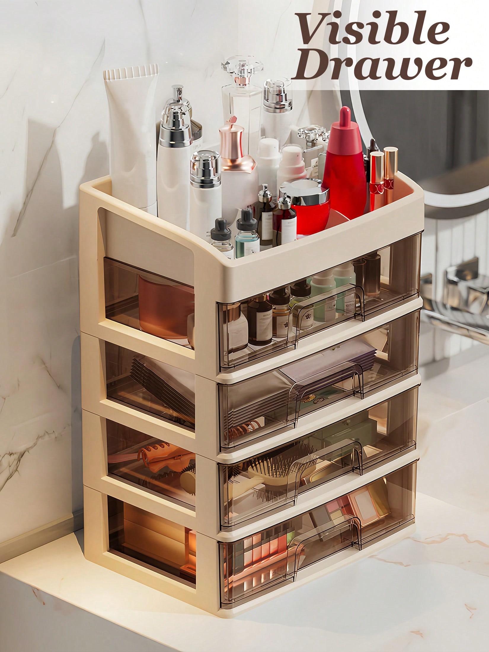 Home Essentials Bathroom Storage - Penyimpanan Rias, Laci Penyimpanan Perlengkapan Rias,