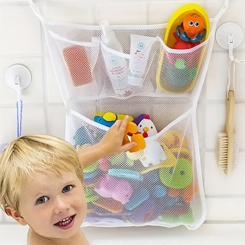 Home Bathroom Organizer - Keranjang Penyimpanan Mainan Mandi Bayi, Tas
