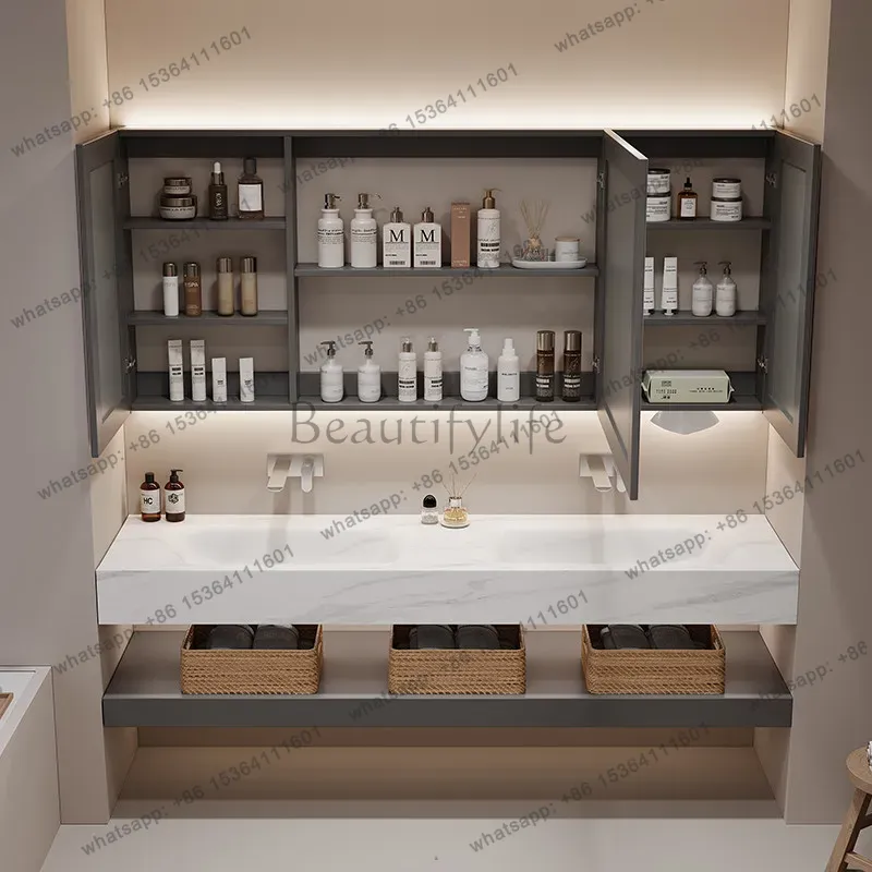 Home Bathroom Vanity Combo - Lemari Penyimpanan Kamar Mandi Bergaya Minimalis