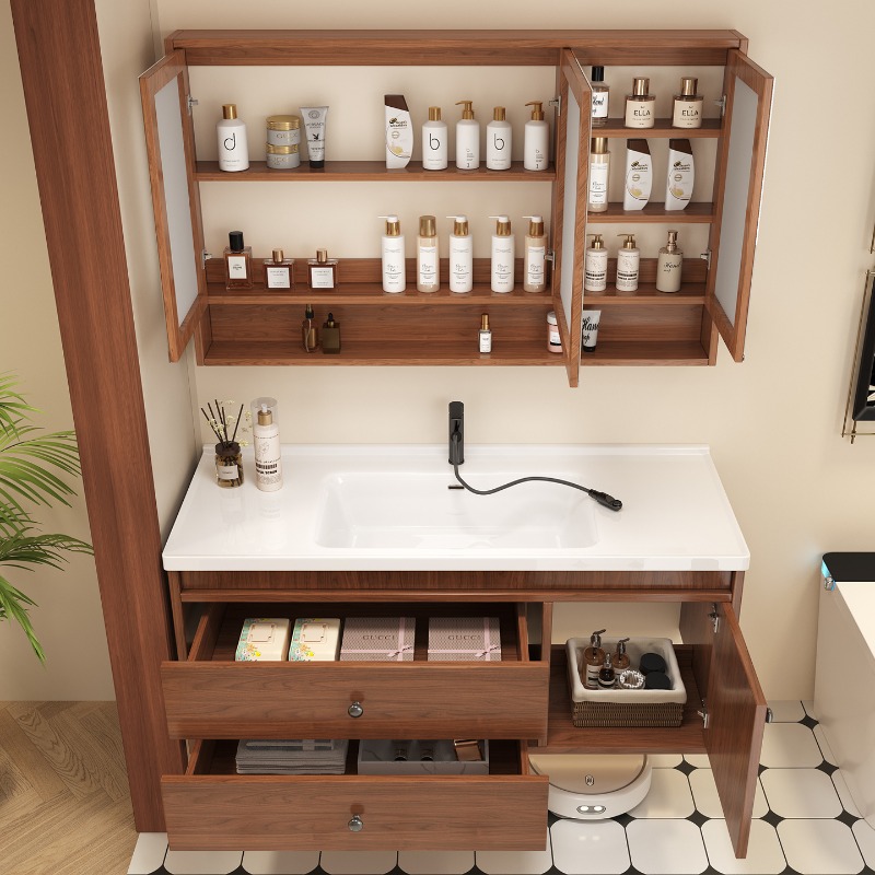 Lemari Kamar Mandi Putih Ruang - Home Bathroom Vanity Combo ulasan dan harga