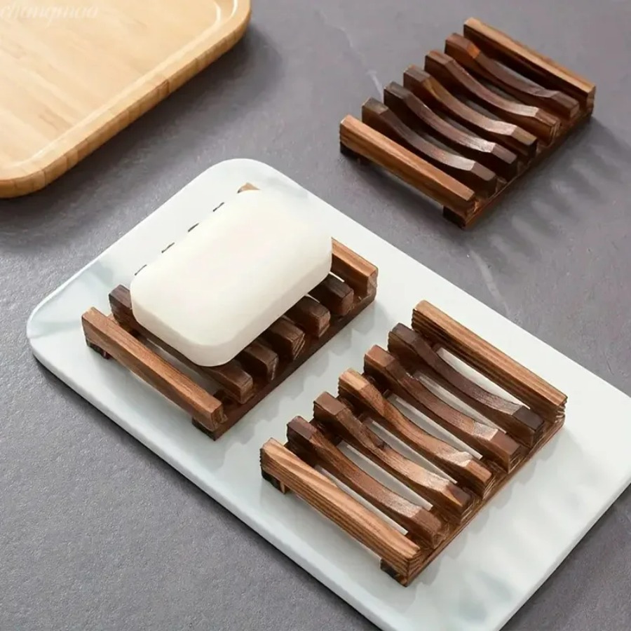Tempat Sabun Bambu Alami, Rak  - Home Essentials Bathroom Storage ulasan dan harga