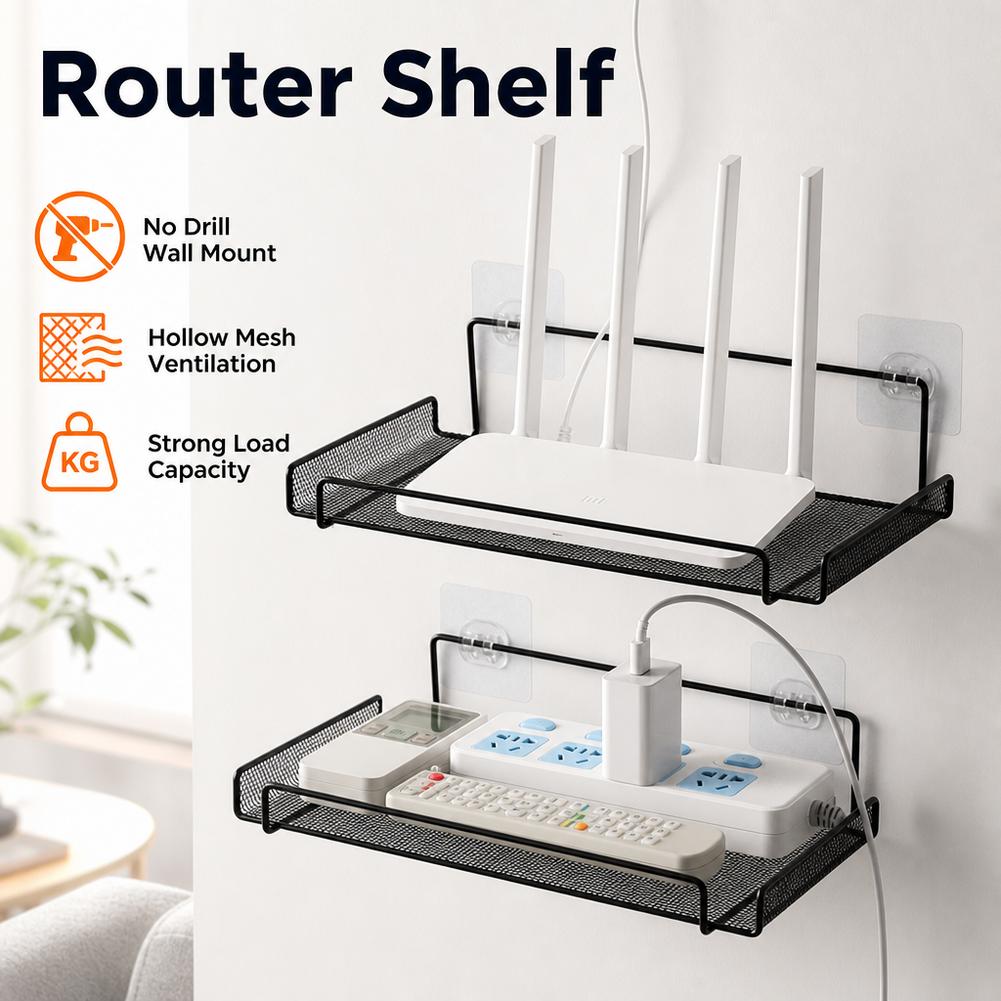 Rak Router Dinding Stainless S - Home Bathroom Organizer ulasan dan harga