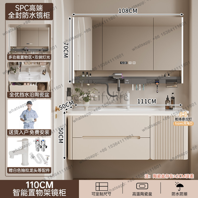 LJYLuxury Lemari Kamar Mandi M - Home Bathroom Vanity Combo ulasan dan harga